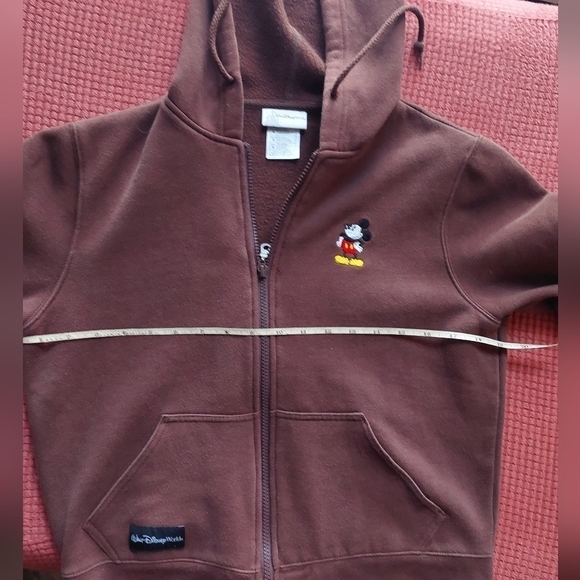 Vintage Walt Disney World Chocolate Brown Hoodie. Youth Size M - Picture 9 of 13